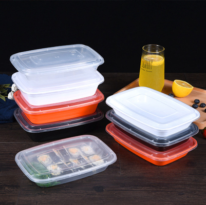 OEM ปรับแต่งกล่องบรรจุภัณฑ์ Takeaway ถาดบรรจุอาหารพร้อมฝาปิด