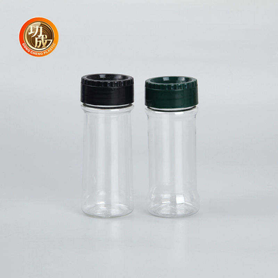 ขวดเครื่องเทศพลาสติกใสเปล่า 100 มล. 250 มล. PET เครื่องปั่นเกลือขวดปรุงรสจำนวนมาก