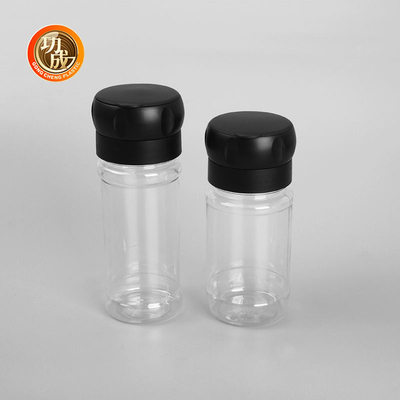 ขวดเครื่องเทศพลาสติกขนาด 125 มล. เครื่องปั่นเครื่องปรุงรสปากเกลียวพร้อมฝาปิด