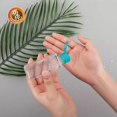 ขวดเจลทำความสะอาดมือพลาสติกขนาดเล็ก OEM PCR PLA ขวดเจลทำความสะอาดมือขนาดเดินทางพร้อมที่ใส่ซิลิโคน