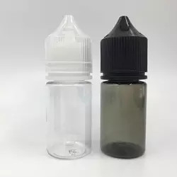 60ml 15ml 30ml 10ml ขวดพลาสติกเปล่า E ของเหลว 120ml Pet Black Dropper V3 Bottle