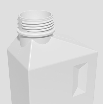 ขวดน้ำยาซักผ้า HDPE 1l 2l ทรงสี่เหลี่ยมพร้อมฝาเกลียว