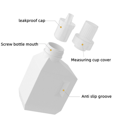 ขวดน้ำยาซักผ้า HDPE 1l 2l ทรงสี่เหลี่ยมพร้อมฝาเกลียว