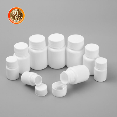 ขวดยาเม็ดพลาสติก PE เปล่าขวดบรรจุภัณฑ์แคปซูลวิตามิน HDPE