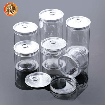 ODM OEM โถคุกกี้พลาสติกใสขวดเครื่องเทศรีฟิลสัตว์เลี้ยงที่ว่างเปล่า