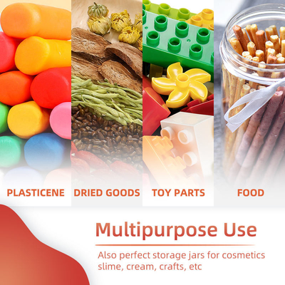 ขวดแยมพลาสติกใสขนาดใหญ่ Candy Plastic Screw Top Containers