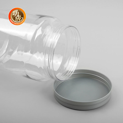 ขวดแยมพลาสติกใสเกรดอาหาร 500ml 2000ml Pet Cookie Jar