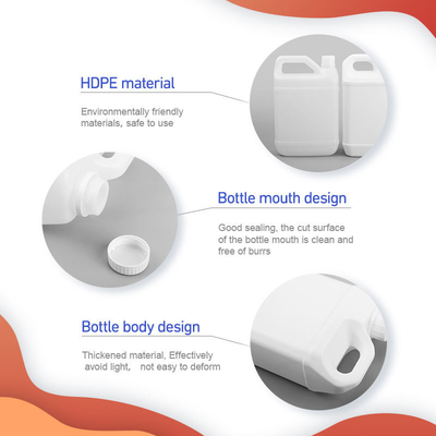 ขวดน้ำมันปรุงอาหารพลาสติก HDPE สี่เหลี่ยมผืนผ้าขวดน้ำมันถั่วลิสงเกรดอาหาร