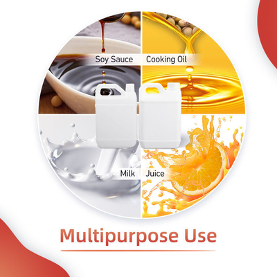 ขวดน้ำมันปรุงอาหารพลาสติก HDPE สี่เหลี่ยมผืนผ้าขวดน้ำมันถั่วลิสงเกรดอาหาร