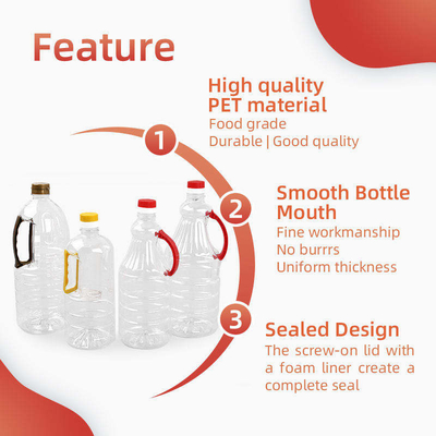 ขวดเครื่องปรุงพลาสติกใสแบบกำหนดเอง 1680ml ขวดน้ำมันถั่วลิสง