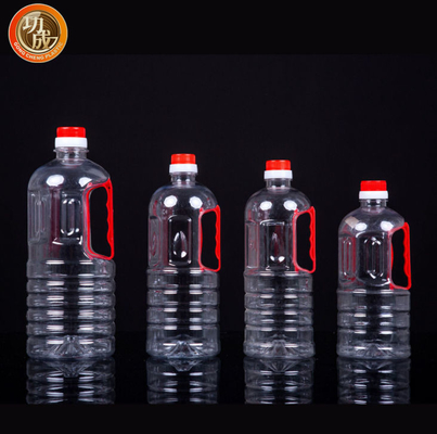 ขวดเครื่องปรุงพลาสติกแบบกำหนดเอง 800ml 900ml ขวดซอสถั่วเหลือง PET ใส