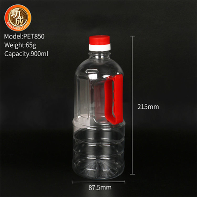 ขวดพลาสติกซีอิ๊วน้ำมันบริโภค PET พร้อมที่จับ OEM ODM