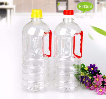 ขวดพลาสติกซีอิ๊วน้ำมันบริโภค PET พร้อมที่จับ OEM ODM