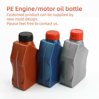 ขวดน้ำมันเครื่อง PE 1000ml ฝาเกลียว ภาชนะบรรจุน้ำมันเครื่องเปล่า