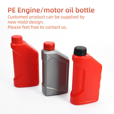 ขวดเปล่าน้ำมันเครื่อง HDPE สีแดง สีน้ำเงิน ขวดน้ำมันเบนซิน
