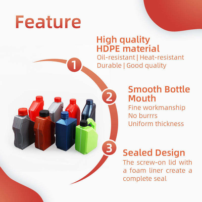 1L 2L HDPE ขวดน้ำมันเครื่องขวดน้ำมันเครื่องพลาสติกเปล่า