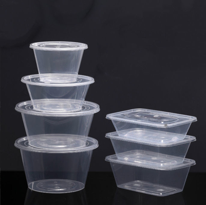 อาหารเกรดปรับแต่งกล่องบรรจุภัณฑ์ภาชนะบรรจุอาหาร Takeaway แบบพกพาแบบใช้แล้วทิ้ง