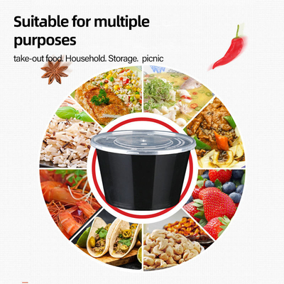 อาหารเกรดปรับแต่งกล่องบรรจุภัณฑ์ภาชนะบรรจุอาหาร Takeaway แบบพกพาแบบใช้แล้วทิ้ง