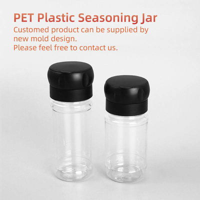 ครัวขวดเครื่องปรุงรสพลาสติก PET ใสใช้ขวดเครื่องเทศ 100 มล